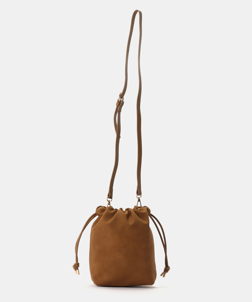 B.C STOCK（ベーセーストック）の「2WAY巾着バッグ（ハンドバッグ・レディース・ボルドー/キャメル/ブラック・FREE）」の10枚目の写真