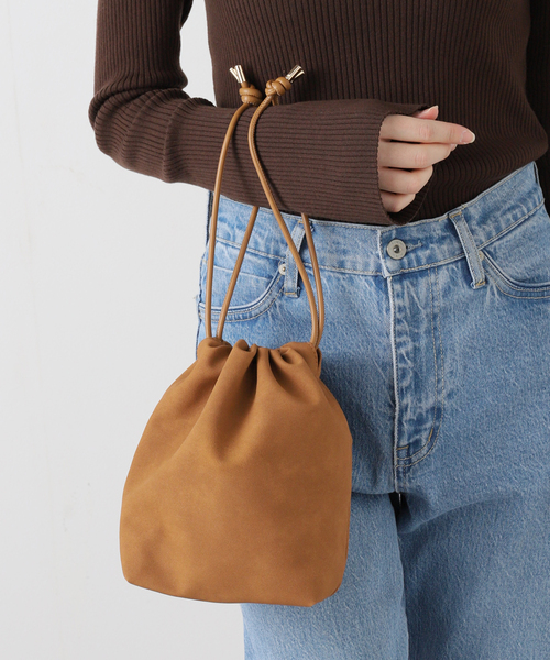 B.C STOCK（ベーセーストック）の「2WAY巾着バッグ（ハンドバッグ・レディース・ボルドー/キャメル/ブラック・FREE）」の15枚目の写真