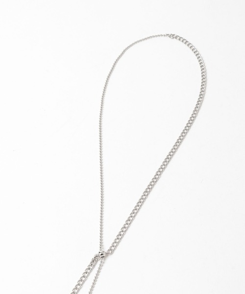 HARE（ハレ）の「ミックスチェーンラリエットネックレス(HARE)（ネックレス・レディース・シルバー・FREE）」の6枚目の写真