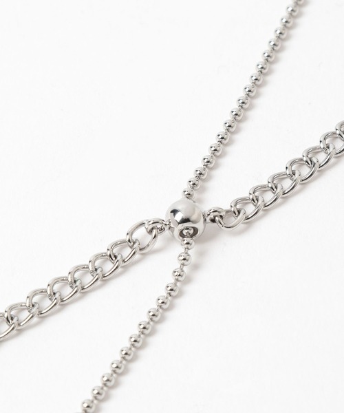 HARE（ハレ）の「ミックスチェーンラリエットネックレス(HARE)（ネックレス・レディース・シルバー・FREE）」の7枚目の写真