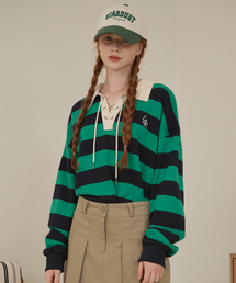 Rope-stripe sweatshirt Green