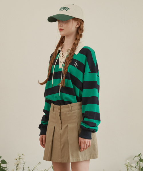 LOSSYROW（ロッシロー）の「Rope-stripe sweatshirt Green（スウェット・レディース・グリーン・FREE）」の4枚目の写真