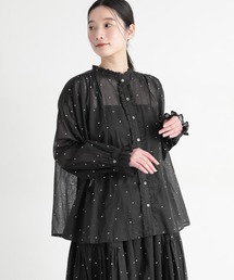studio CLIP | 《natural by clip》スクエアドット刺繍ブラウス(シャツ/ブラウス)