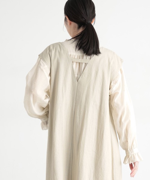 studio CLIP（スタディオクリップ）の「《natural by clip》スクエアドット刺繍ブラウス（シャツ/ブラウス・レディース・アイボリー/ブラック・FREE）」の18枚目の写真