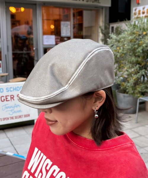 CIAOPANIC TYPY（チャオパニックティピー）の「【UNISEX】レザーハンチング（ハット・レディース・ブラウン/グレー・ONE SIZE）」の12枚目の写真