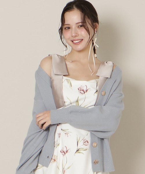 WILLSELECTION（ウィルセレクション）の「ミドルゲージカーディガン（カーディガン/ボレロ・レディース・オフホワイト/ブルー/ピンク/ライトグレー・FREE）」の3枚目の写真