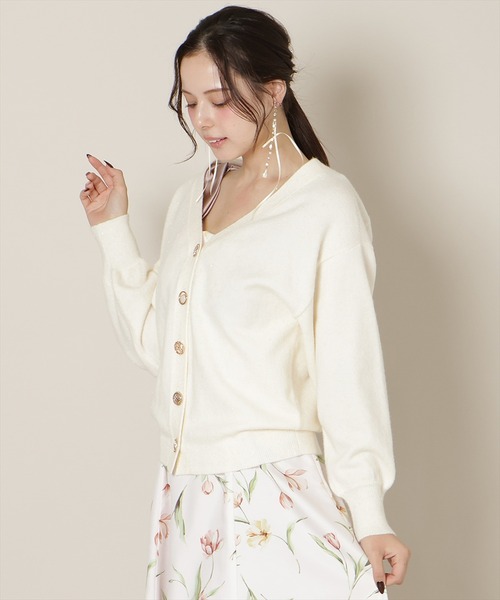 WILLSELECTION（ウィルセレクション）の「ミドルゲージカーディガン（カーディガン/ボレロ・レディース・オフホワイト/ブルー/ピンク/ライトグレー・FREE）」の7枚目の写真