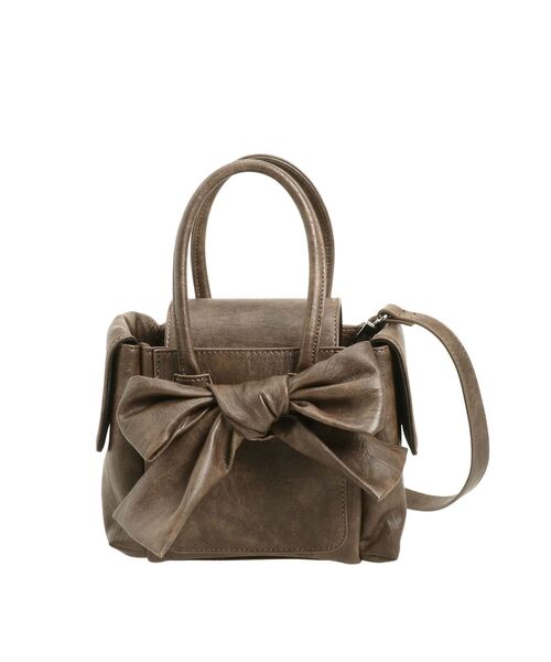 EMODA（エモダ）の「リボンボックスバッグ（ハンドバッグ・レディース・ブラウン/ブラック/ブルー・FREE）」の7枚目の写真