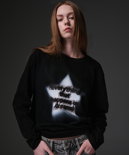 KENDA(ケンダ)の「FAINT STAR LONG SLEEVE (BLACK)(Tシャツ/カットソー・レディース・ブラック・S/M)」の2枚目の写真