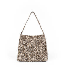 ROIDESROIS（ロワデロワ）の「レオパードフラットホーボーショッパーバッグ（ベージュ）（ショルダーバッグ）」