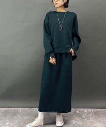 NICOLE white（ニコルホワイト）の「【セットアイテム】プルオーバー×タイトスカート（ワンピース）」