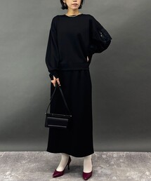 NICOLE white | 【セットアイテム】プルオーバー×タイトスカート(ワンピース)