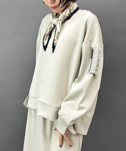 NICOLE white（ニコルホワイト）の「【セットアイテム】プルオーバー×タイトスカート（ワンピース・レディース・グリーン/ライトグレー/チャコールグレー/ブラック・FREE）」の6枚目の写真