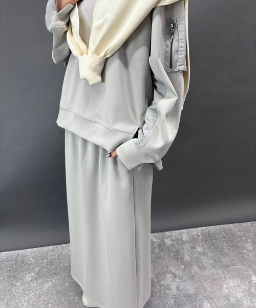 NICOLE white（ニコルホワイト）の「【セットアイテム】プルオーバー×タイトスカート（ワンピース・レディース・グリーン/ライトグレー/チャコールグレー/ブラック・FREE）」の13枚目の写真