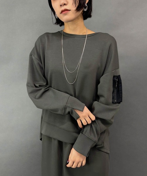 NICOLE white（ニコルホワイト）の「【セットアイテム】プルオーバー×タイトスカート（ワンピース・レディース・グリーン/ライトグレー/チャコールグレー/ブラック・FREE）」の19枚目の写真