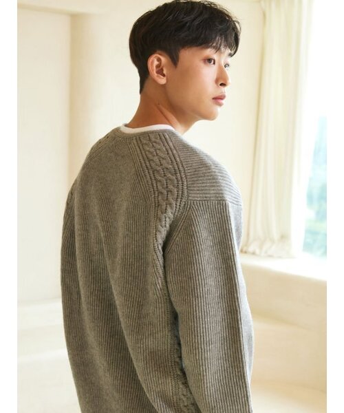 AYIHOLIC CASHMERE（アイホリックカシミア）の「ダブルジップ ゴルジ ワイカーディガン メランジグレー #3COLOR（カーディガン/ボレロ・レディース・その他・M/L）」の5枚目の写真