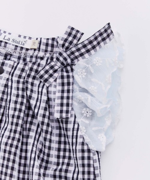 LaStella（ラステラ）の「リボンギャザーロンパス/baby（ロンパース・キッズ・ライトブルー/ブラック/パープル/ダークブルー・70/80）」の9枚目の写真