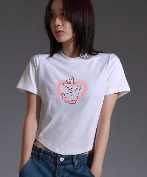 LIKE THE MOST(ライクザモースト)の「ウィメンズエンジェルリベットラウンドカット半袖Tシャツ_ホワイト(Tシャツ/カットソー・レディース・その他・S/L/M)」の3枚目の写真