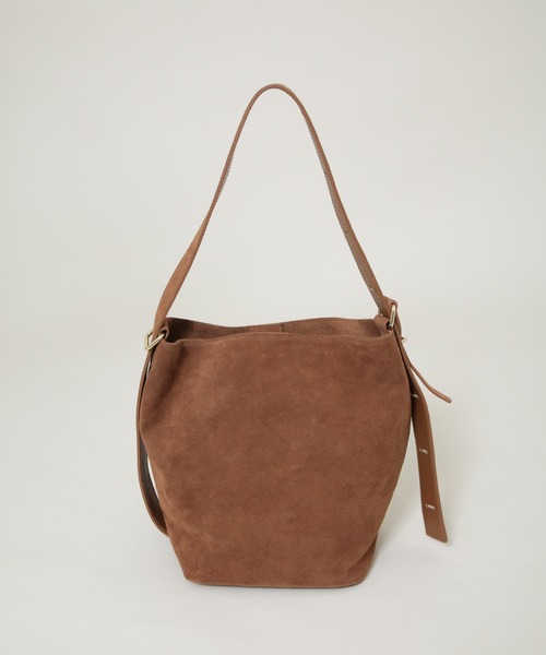 AULENTTI（オウレンティ）の「AULENTTI/スエードワンショルダーバッグ（ショルダーバッグ・レディース・ブラウン/ベージュ・FREE）」の9枚目の写真