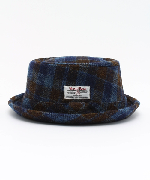 CABALLERO（キャバレロ）の「CABALLERO×HARRIS TWEED PORK PIE HAT GRANADA BLUE（ハット・メンズ・ブルー・M/L）」の2枚目の写真