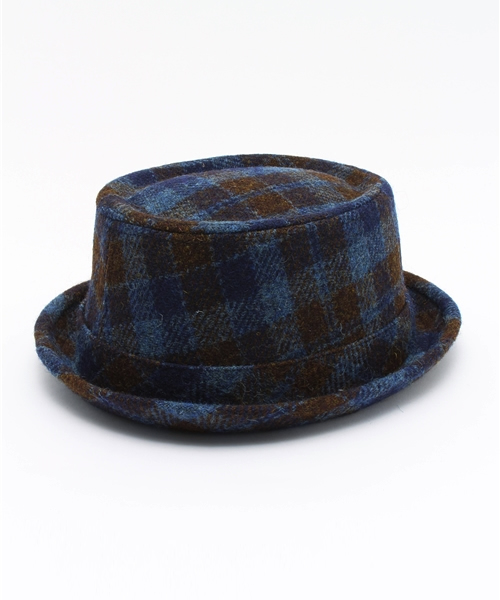 CABALLERO（キャバレロ）の「CABALLERO×HARRIS TWEED PORK PIE HAT GRANADA BLUE（ハット・メンズ・ブルー・M/L）」の3枚目の写真