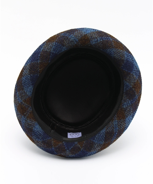 CABALLERO（キャバレロ）の「CABALLERO×HARRIS TWEED PORK PIE HAT GRANADA BLUE（ハット・メンズ・ブルー・M/L）」の4枚目の写真