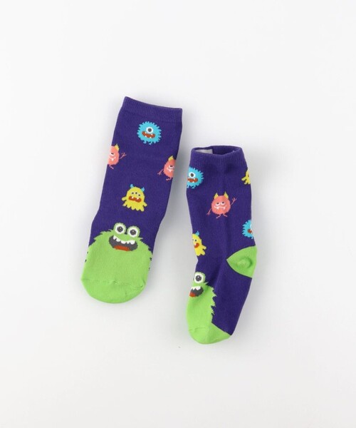 BRANSHES（ブランシェス）の「モンスターソックス（ソックス/靴下・キッズ・パープル/ブラック・13-15㎝/19-21㎝/16-18㎝）」の3枚目の写真