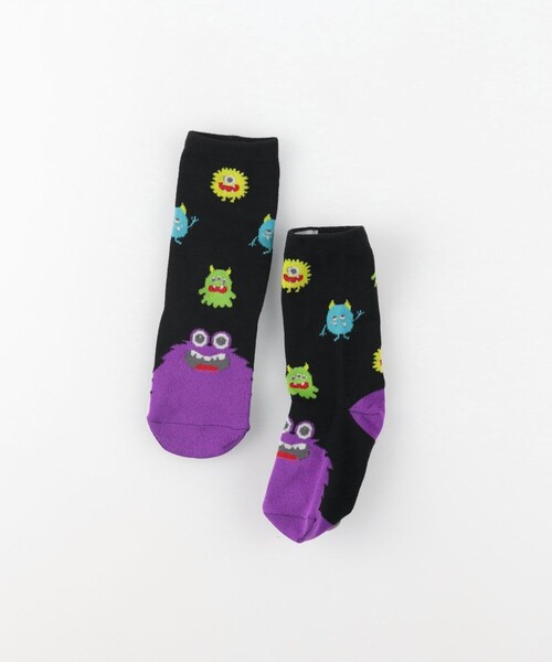 BRANSHES（ブランシェス）の「モンスターソックス（ソックス/靴下・キッズ・パープル/ブラック・13-15㎝/19-21㎝/16-18㎝）」の4枚目の写真