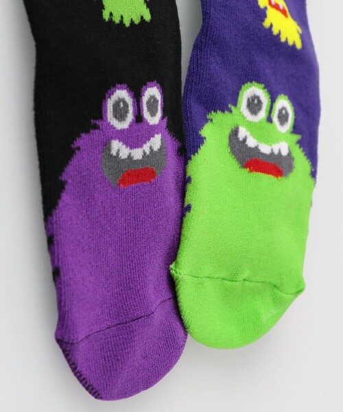 BRANSHES（ブランシェス）の「モンスターソックス（ソックス/靴下・キッズ・パープル/ブラック・13-15㎝/19-21㎝/16-18㎝）」の7枚目の写真