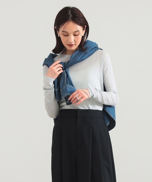 Demi-Luxe BEAMS（デミルクス ビームス）の「コットン ハイツイストシアー Tシャツ（Tシャツ/カットソー・レディース・ホワイト/ミント/ピンク・ONE SIZE）」の3枚目の写真