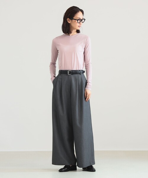 Demi-Luxe BEAMS（デミルクス ビームス）の「コットン ハイツイストシアー Tシャツ（Tシャツ/カットソー・レディース・ホワイト/ミント/ピンク・ONE SIZE）」の4枚目の写真