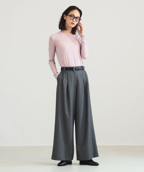 Demi-Luxe BEAMS（デミルクス ビームス）の「コットン ハイツイストシアー Tシャツ（Tシャツ/カットソー・レディース・ホワイト/ミント/ピンク・ONE SIZE）」の6枚目の写真