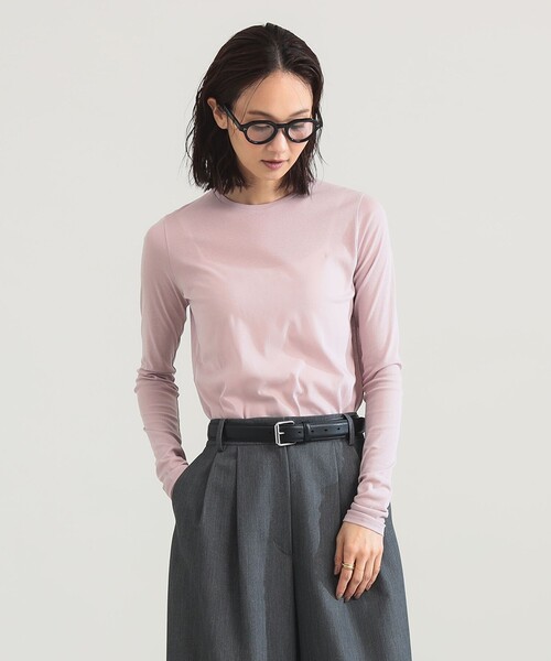 Demi-Luxe BEAMS（デミルクス ビームス）の「コットン ハイツイストシアー Tシャツ（Tシャツ/カットソー・レディース・ホワイト/ミント/ピンク・ONE SIZE）」の7枚目の写真