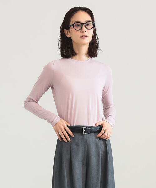 Demi-Luxe BEAMS（デミルクス ビームス）の「コットン ハイツイストシアー Tシャツ（Tシャツ/カットソー・レディース・ホワイト/ミント/ピンク・ONE SIZE）」の8枚目の写真