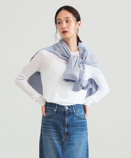 Demi-Luxe BEAMS（デミルクス ビームス）の「コットン ハイツイストシアー Tシャツ（Tシャツ/カットソー・レディース・ホワイト/ミント/ピンク・ONE SIZE）」の13枚目の写真