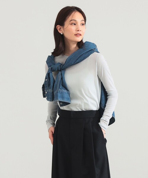 Demi-Luxe BEAMS（デミルクス ビームス）の「コットン ハイツイストシアー Tシャツ（Tシャツ/カットソー・レディース・ホワイト/ミント/ピンク・ONE SIZE）」の17枚目の写真