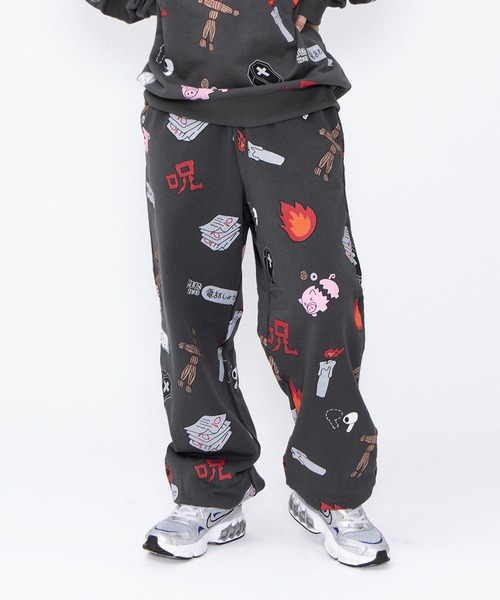 PUNYUS(プニュズ)の「【新サイズ】天国と地獄総柄スウェットパンツ(スウェットパンツ・レディース・ホワイト/スミクロ・1/2/3/4/5)」の15枚目の写真