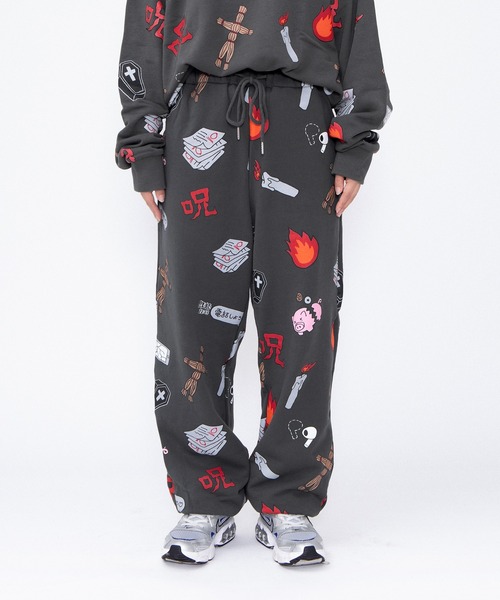 PUNYUS(プニュズ)の「【新サイズ】天国と地獄総柄スウェットパンツ(スウェットパンツ・レディース・ホワイト/スミクロ・1/2/3/4/5)」の16枚目の写真