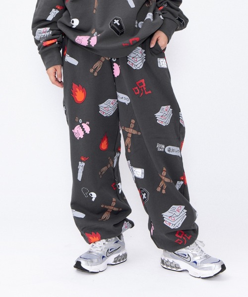 PUNYUS(プニュズ)の「【新サイズ】天国と地獄総柄スウェットパンツ(スウェットパンツ・レディース・ホワイト/スミクロ・1/2/3/4/5)」の19枚目の写真