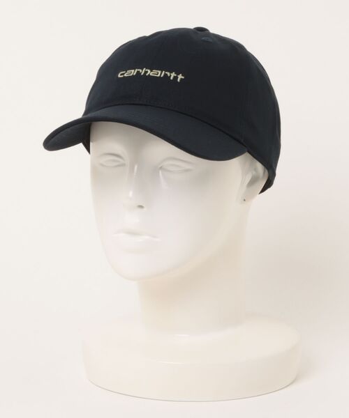 Carhartt WIP(カーハートダブリューアイピー)の「【Carhartt WIP】CANVAS SCRIPT CAP I028876 / キャンバススクリプトキャップ(キャップ・メンズ・グリーン/グレー/ブラック/ネイビー・FREE)」の4枚目の写真