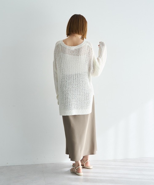 YECCA VECCA（イェッカヴェッカ）の「サテンフレアスカート（スカート・レディース・ベージュ/ミント/アイボリー・FREE）」の12枚目の写真