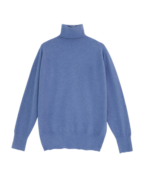 VASCARA(バスカラ)の「Pine Turtleneck Knitwear (7colors)(ニット/セーター・レディース・カーキ/アイボリー/ブラック/ブルー/ライトブラウン/レンガ/パープル・FREE)」の9枚目の写真