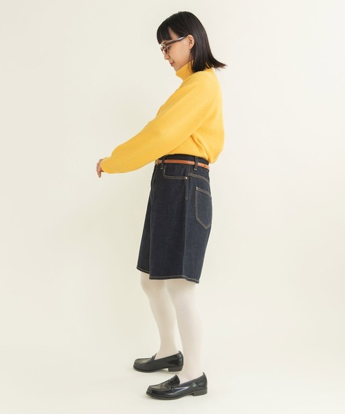 My Fav. CHILD WOMAN(マイファブチャイルドウーマン)の「11.36OZムラ糸デニム ショートパンツ(デニムパンツ・レディース・ネイビー・36/38)」の4枚目の写真
