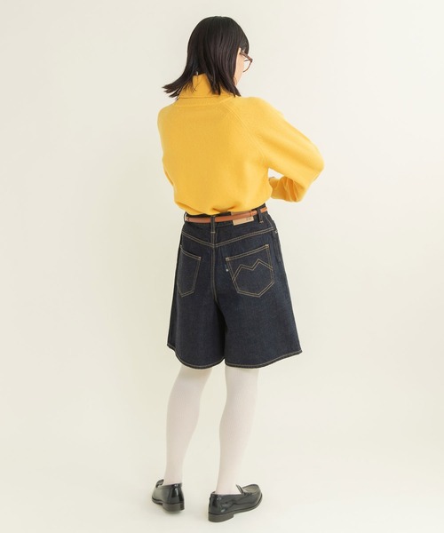 My Fav. CHILD WOMAN(マイファブチャイルドウーマン)の「11.36OZムラ糸デニム ショートパンツ(デニムパンツ・レディース・ネイビー・36/38)」の2枚目の写真