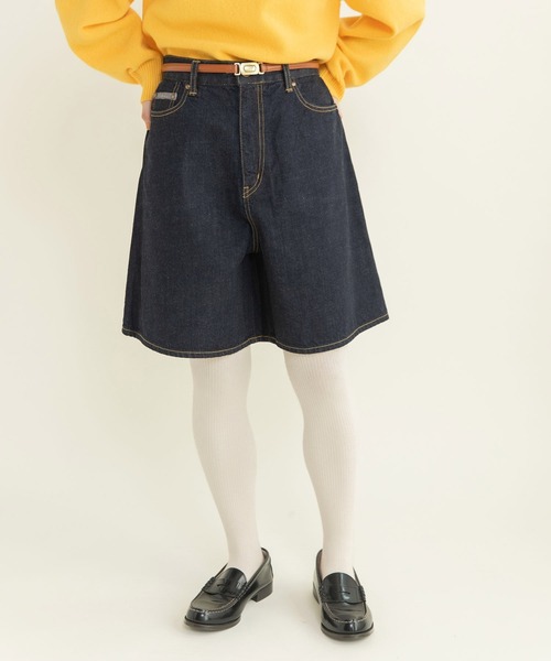 My Fav. CHILD WOMAN(マイファブチャイルドウーマン)の「11.36OZムラ糸デニム ショートパンツ(デニムパンツ・レディース・ネイビー・36/38)」の10枚目の写真