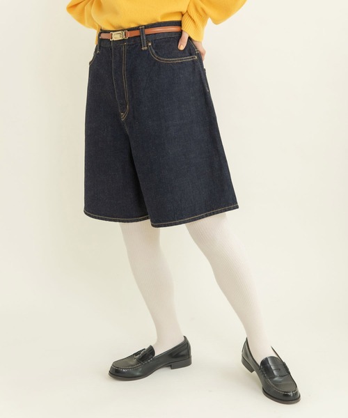 My Fav. CHILD WOMAN(マイファブチャイルドウーマン)の「11.36OZムラ糸デニム ショートパンツ(デニムパンツ・レディース・ネイビー・36/38)」の9枚目の写真