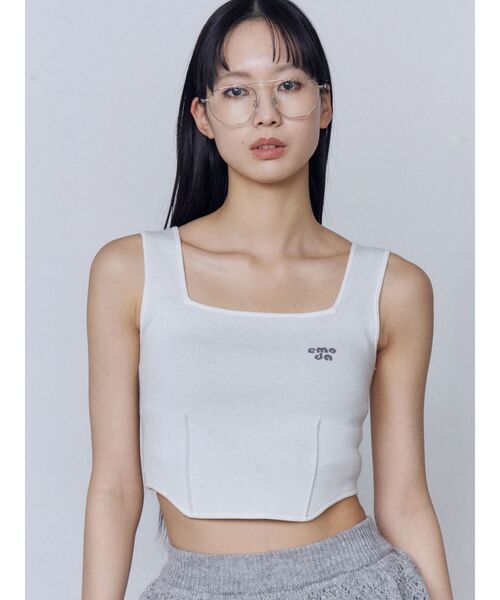 EMODA（エモダ）の「ミニマルフィットニット（ニット/セーター・レディース・ホワイト/グレー/イエロー/ブルー/ブラック・FREE）」の7枚目の写真