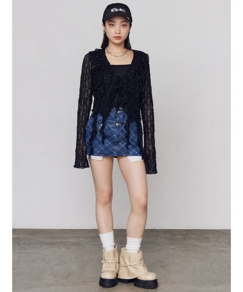 EMODA（エモダ）の「ミニマルフィットニット（ニット/セーター・レディース・ホワイト/グレー/イエロー/ブルー/ブラック・FREE）」の20枚目の写真