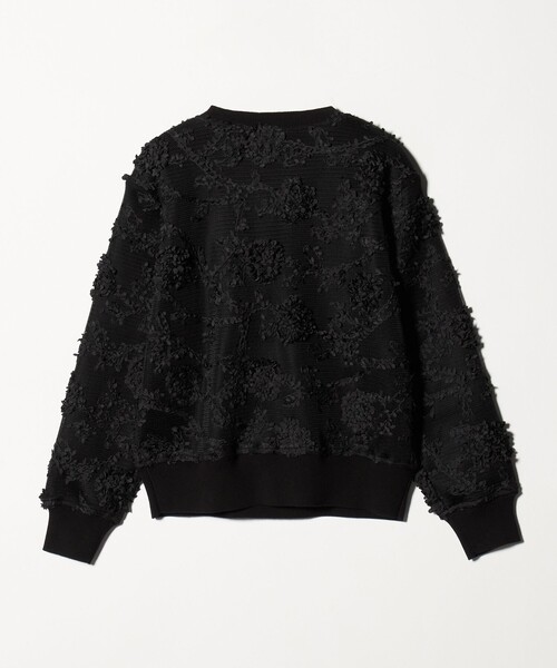 UNITED ARROWS（ユナイテッドアローズ）の「エンブロイダリーフラワー メッシュ ニット（ニット/セーター・レディース・ブラック/オフホワイト・FREE）」の11枚目の写真
