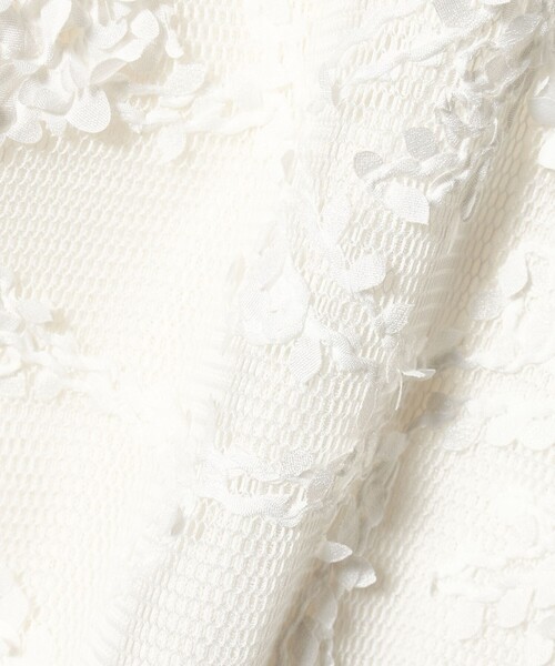 UNITED ARROWS（ユナイテッドアローズ）の「エンブロイダリーフラワー メッシュ ニット（ニット/セーター・レディース・ブラック/オフホワイト・FREE）」の17枚目の写真